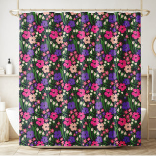 Ditsy rideau de douche à Fleurs sauvages floraux