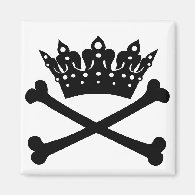 "DIVA à l'os !" Aimant des os croisés (Devant)