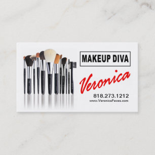 Diva de maquillage pour le carte de visite de