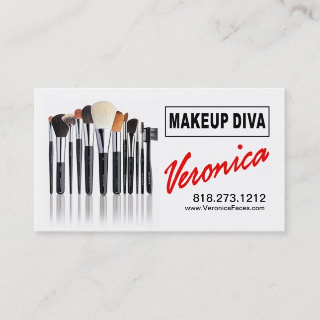 Diva de maquillage pour le carte de visite de (Devant)