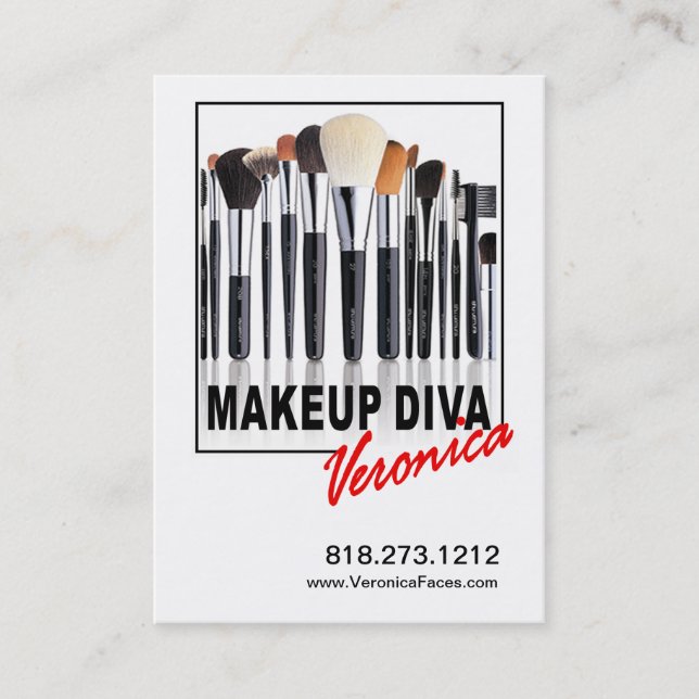 Diva de maquillage pour le carte de visite de (Devant)