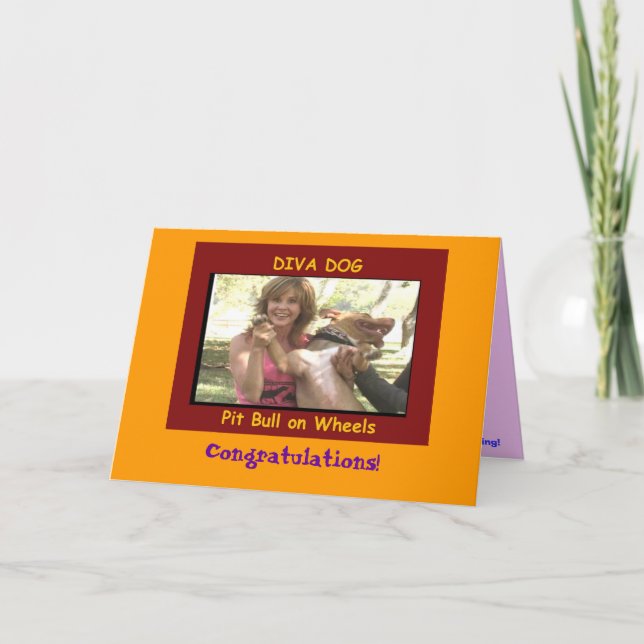 DIVA DOG "Félicitations !" Carte de vœux (Devant)