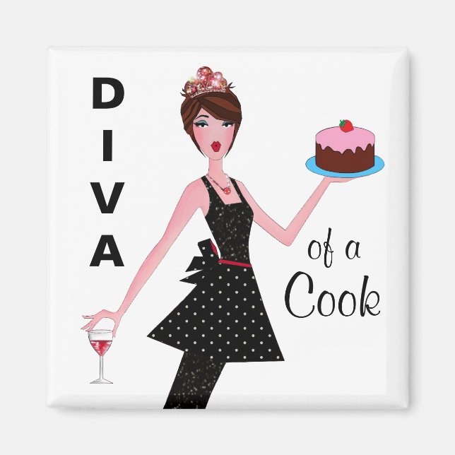 "Diva of a Cook" Magnet (Devant)