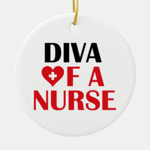 "Diva of a Nurse" Ornement en céramique