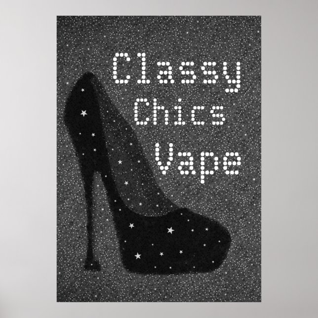 Diva Pompes Classy Chics Vape Premium Poster (Devant)