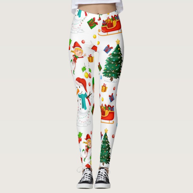 Diva Style motif de Noël sur leggings (Devant)