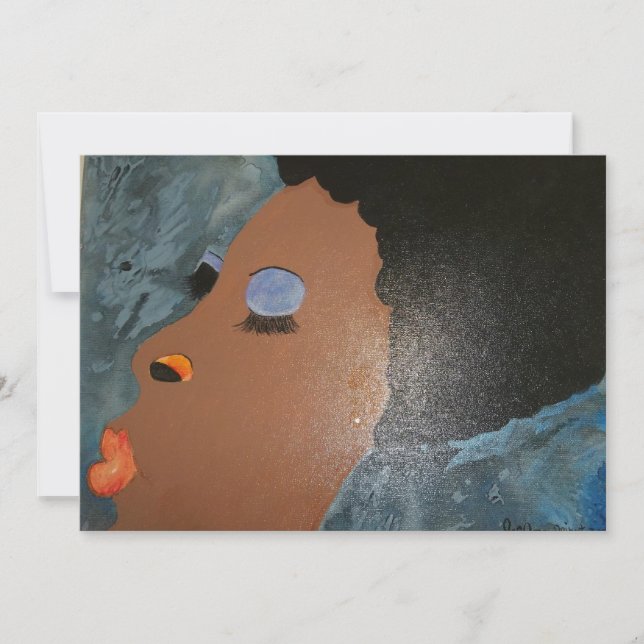 Diva stylisée femme noire naturel invitation afro (Devant)