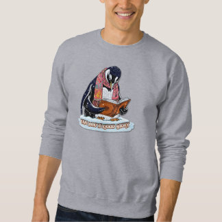 Dive Into Stories Cute Penguin Winter Sweatshirt