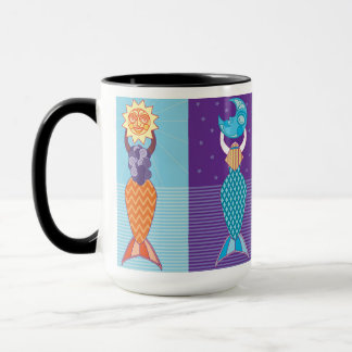 Divers sirènes Accent noir café Mug 15 Oz