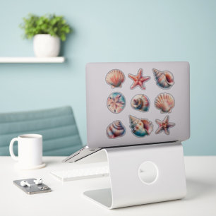 Divers Stickers Sea Shell - ensemble 9