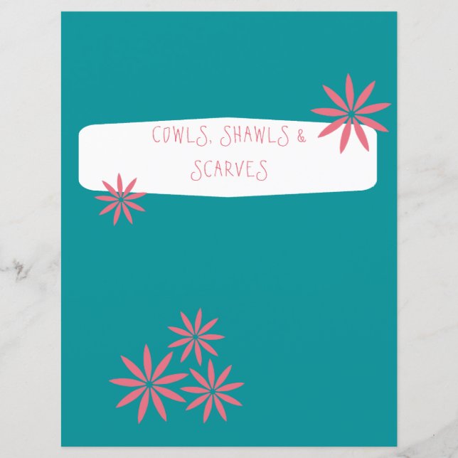 Divider bleu - Yarnaholic Tricot Classeur Insérer (Devant)