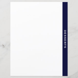 Divider de livre de cuisine Marine & White Des