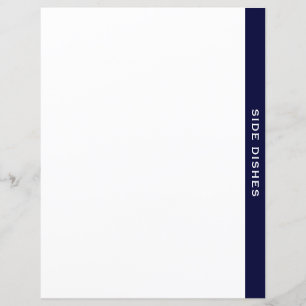 Divider de livre de cuisine Marine & White Pla