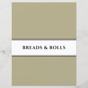 Divider de livre de cuisine Pain et rouleau Sa
