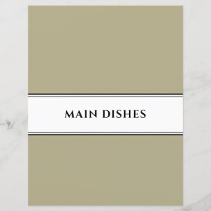 Divider de livre de cuisine Plats principaux S