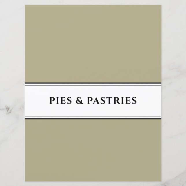 Divider de livre de cuisine | Tarte et pâtisserie  (Devant)