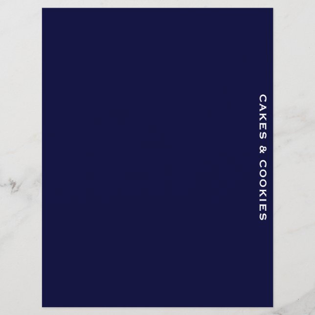 Divider de recette | Bleu et blanc | Gâteaux et co (Devant)