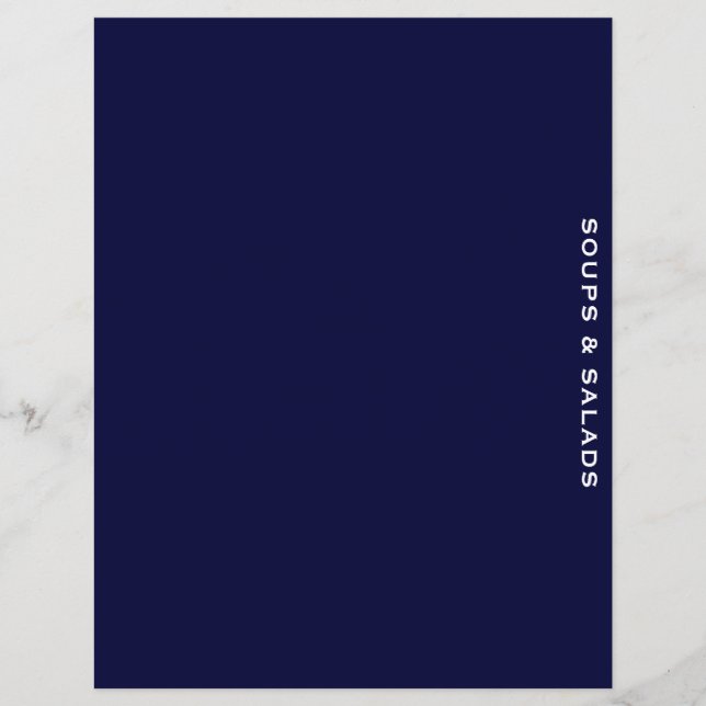 Divider de recette | Bleu et blanc | Soupes et sal (Devant)