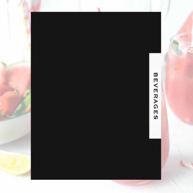 Divider de recette | Boissons | Noir et blanc (Créateur téléchargé)
