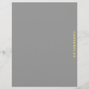 Divider de recette   Casseroles   gris et jaune