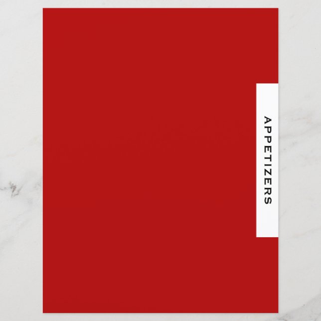 Divider de recette | Entrées | Noir rouge et blanc (Devant)