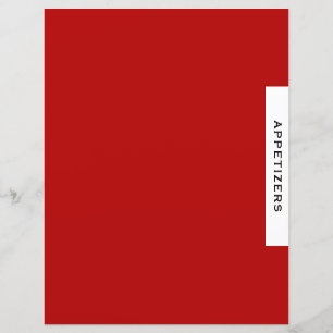 Divider de recette Entrées Noir rouge et blanc