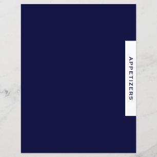Divider de recette Entrées Simple Navy & White
