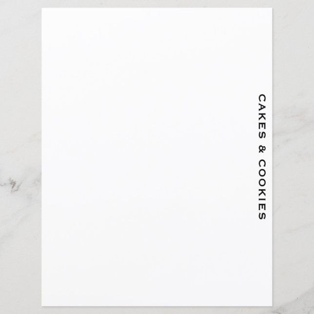 Divider de recette | Gâteaux et cookies | Blanc si (Devant)