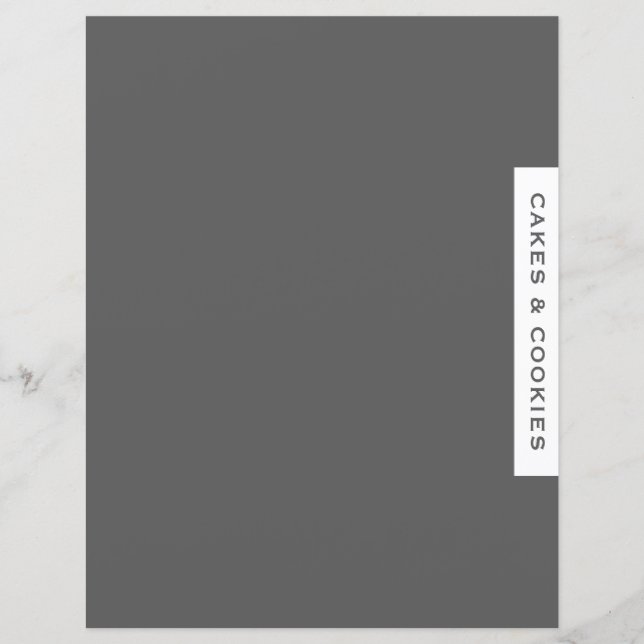 Divider de recette | Gâteaux et cookies | Gris et  (Devant)