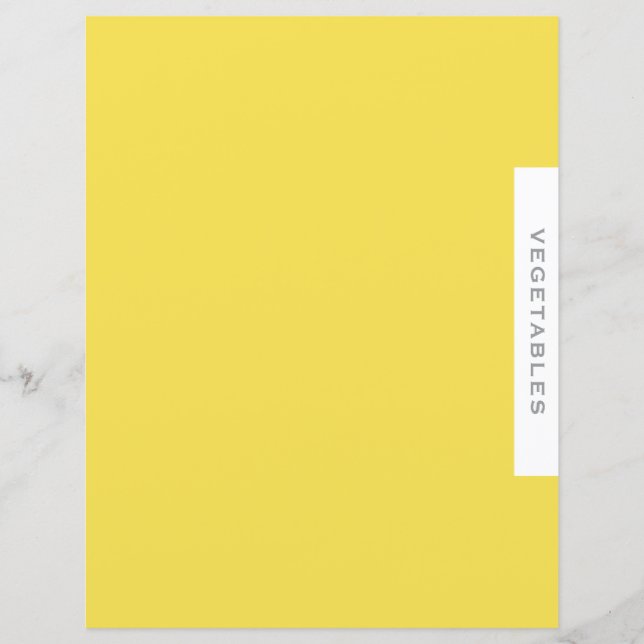 Divider de recette | Légumes | gris jaune et blanc (Devant)
