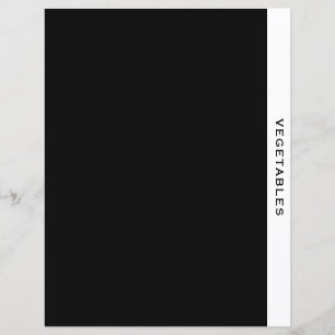 Divider de recette   Légumes   Noir et blanc