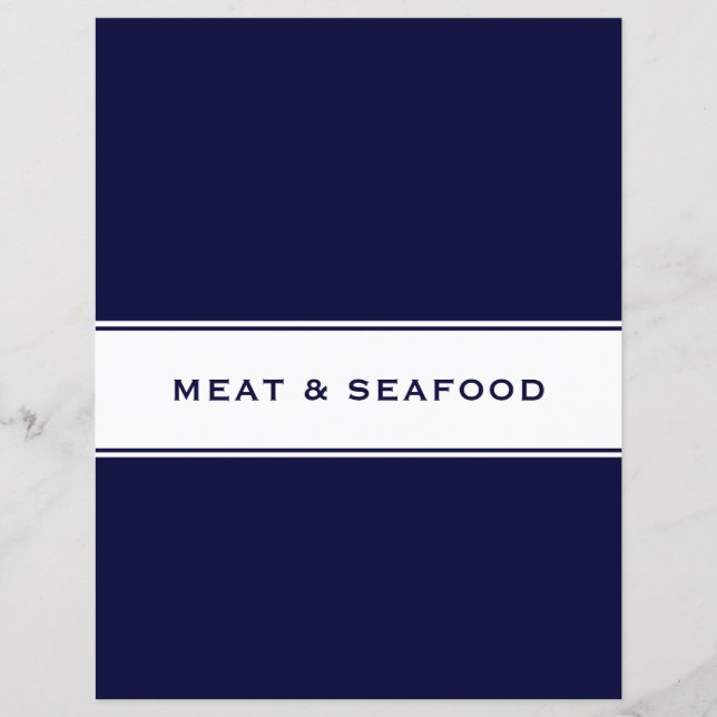 Divider de recette | Marine & White | Viande et fr (Devant)