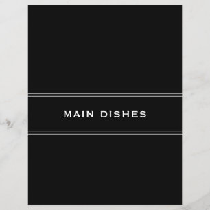 Divider de recette Noir et blanc Plats princip