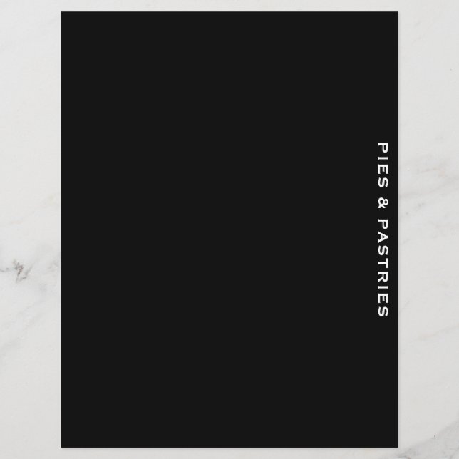 Divider de recette | Noir et blanc | Tarte et pâti (Devant)