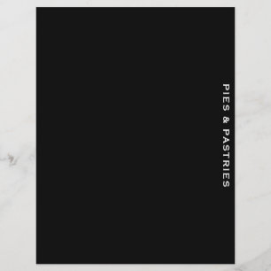 Divider de recette Noir et blanc Tarte et pâti