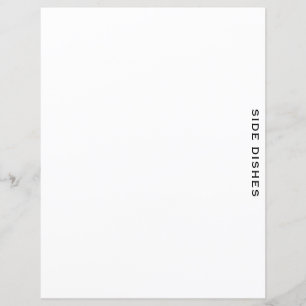 Divider de recette Plats Côtés Blanc simple