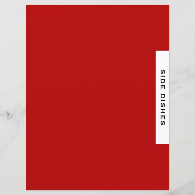 Divider de recette | Plats Côtés | Noir rouge et b (Devant)