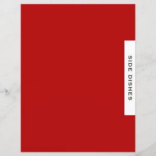 Divider de recette Plats Côtés Noir rouge et b
