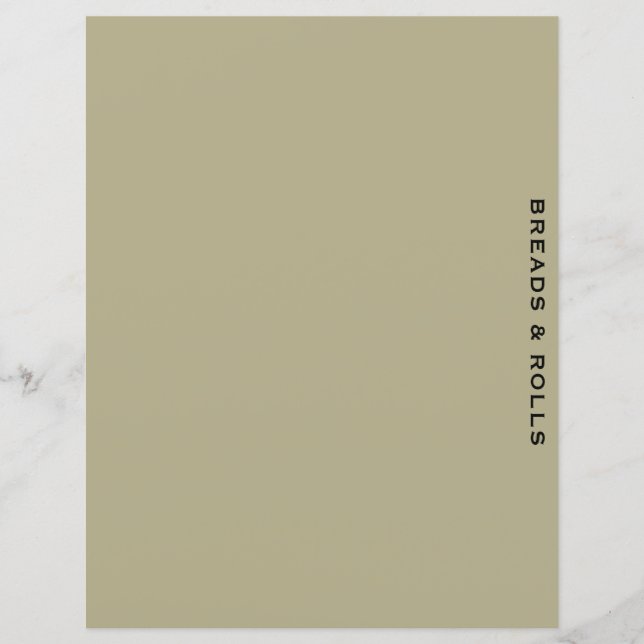 Divider de recette | Sage et noir | Pailles et rou (Devant)