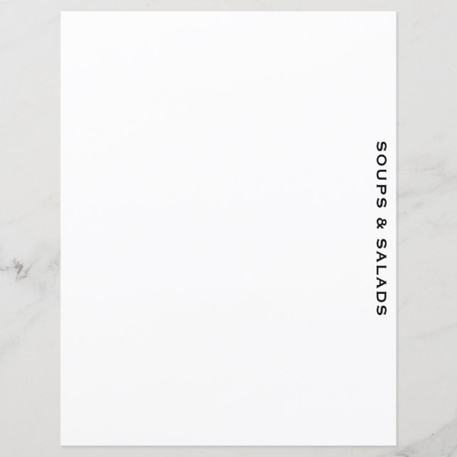 Divider de recette | Soupes et salades | Blanc sim (Devant)