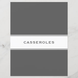 Divider de sujet de recette Casseroles Gris et