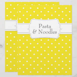 Divider Recette Gris & Jaune Polka Dot Recette