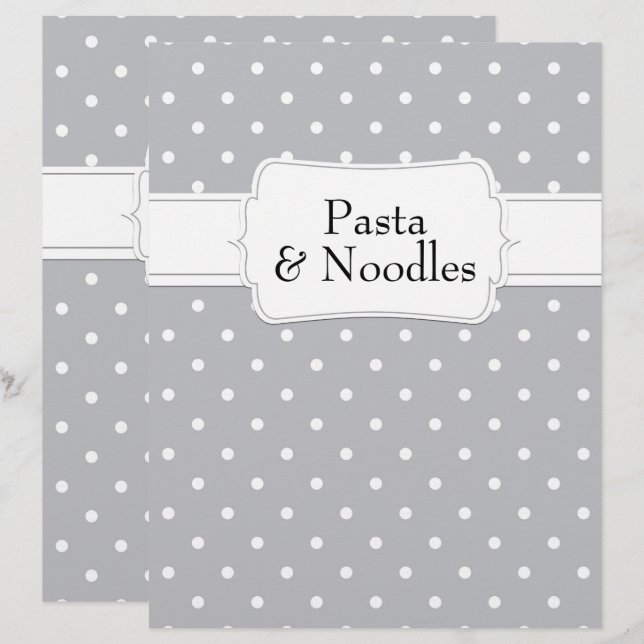 Divider Recette Motif Gris Polkadot (Devant / Derrière)