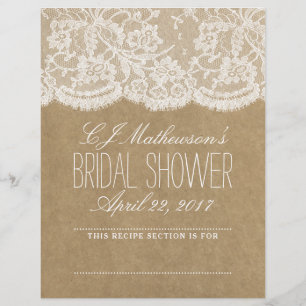 Dividers Rustic Kraft & Lace Fête des mariées Rece