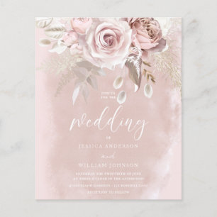 Divine Blush Dusty Rose Budget Faire-part de maria