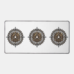 Divine Sacrée Mandala - Noir & Or Trishul