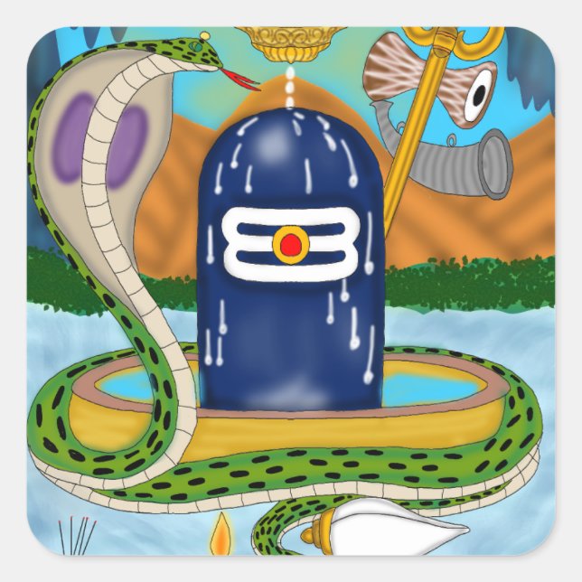 Divine Shivlingam Stickers – Sacred Lord Shiva Art (Devant)