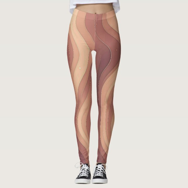 Divines Courbes – Leggings Élégants à Dessin Fémin (Devant)