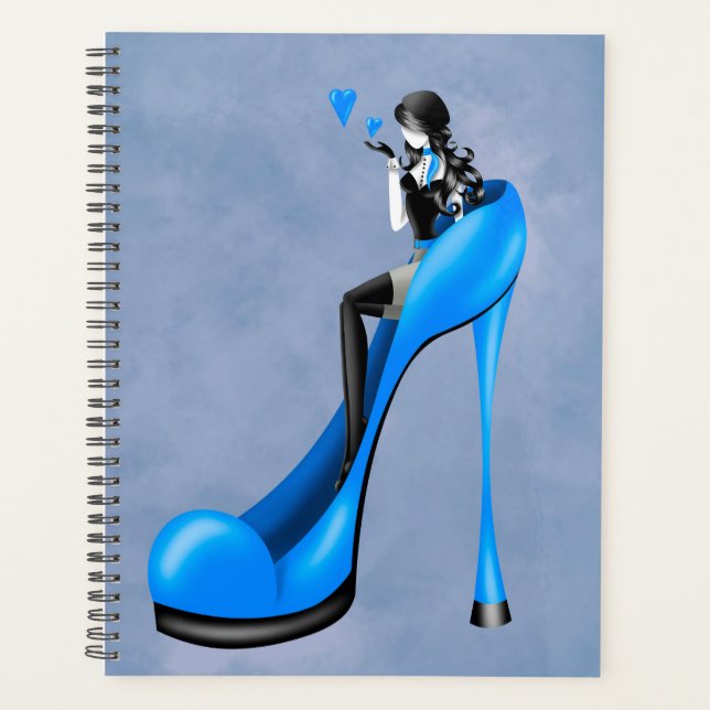 Divinité de la mode en escarpin bleu  (Devant)