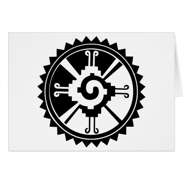 Divinité maya Symbole Hunab Ku (Devant horizontal)